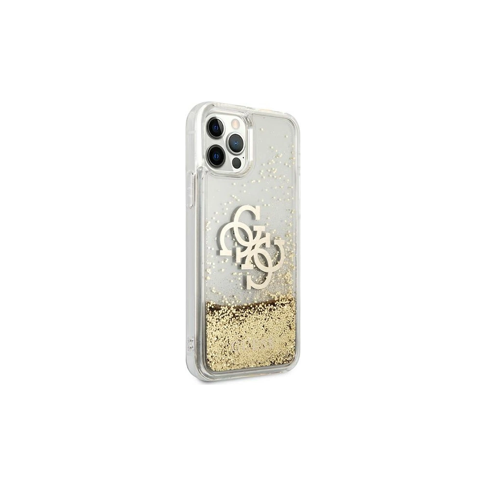 Hurtownia GSM - Etui Guess GUHCP12MLG4GGO Apple iPhone 12/12 Pro złoty/gold hardcase 4G Big Liquid Glitter - GUE1032GLD - {ean13} - Hurt