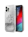 Guess GUHCP12MLG4GSI Apple iPhone 12/12 Pro silver hardcase 4G Big Liquid Glitter