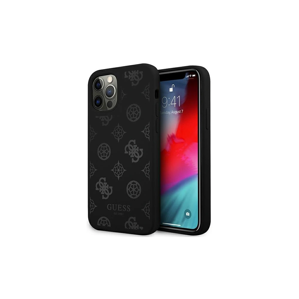 Wholesale Guess GUHCP12MLSPEBK Apple iPhone 12/12 Pro black hard case Peony Collection - GUE1034BLK - {ean13} - Hurt