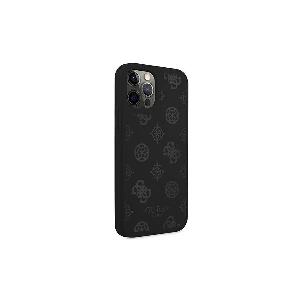 Hurtownia GSM - Etui Guess GUHCP12MLSPEBK Apple iPhone 12/12 Pro czarny/black hard case Peony Collection - GUE1034BLK - {ean13} - Hurt