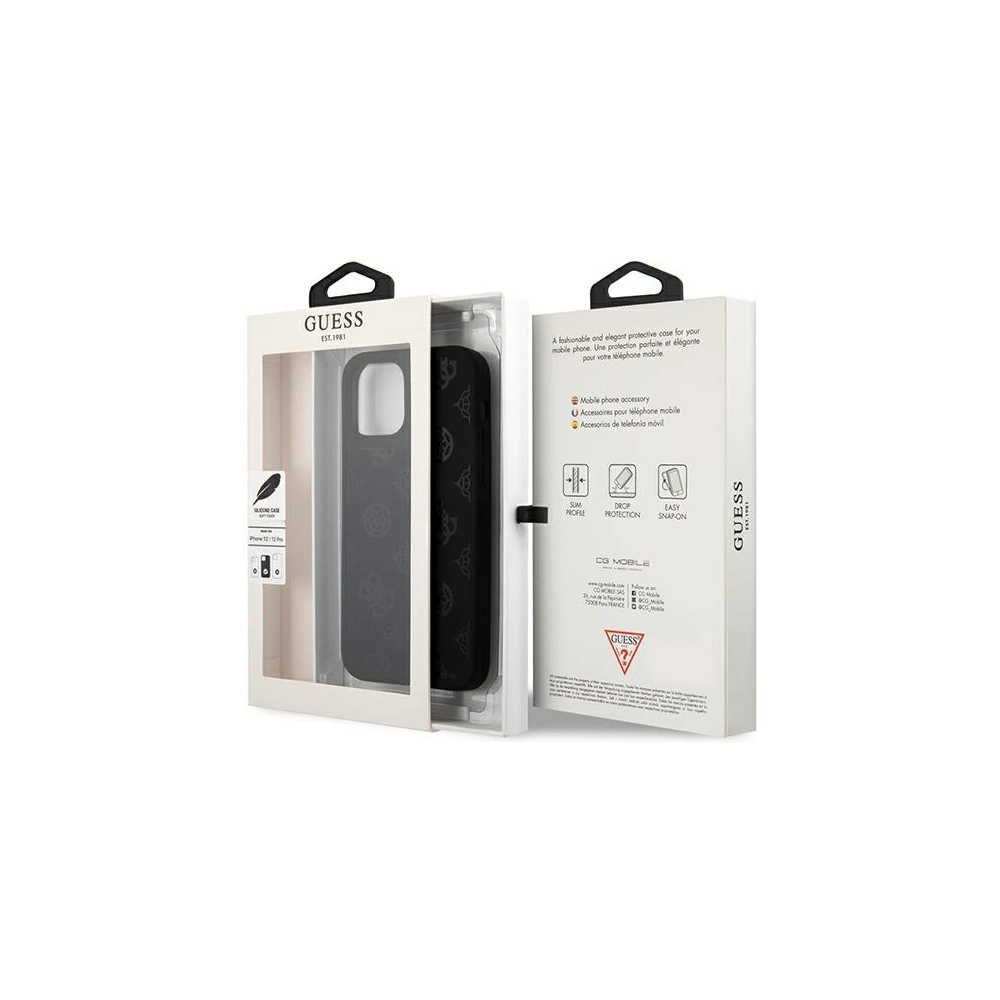 Wholesale Guess GUHCP12MLSPEBK Apple iPhone 12/12 Pro black hard case Peony Collection - GUE1034BLK - {ean13} - Hurt