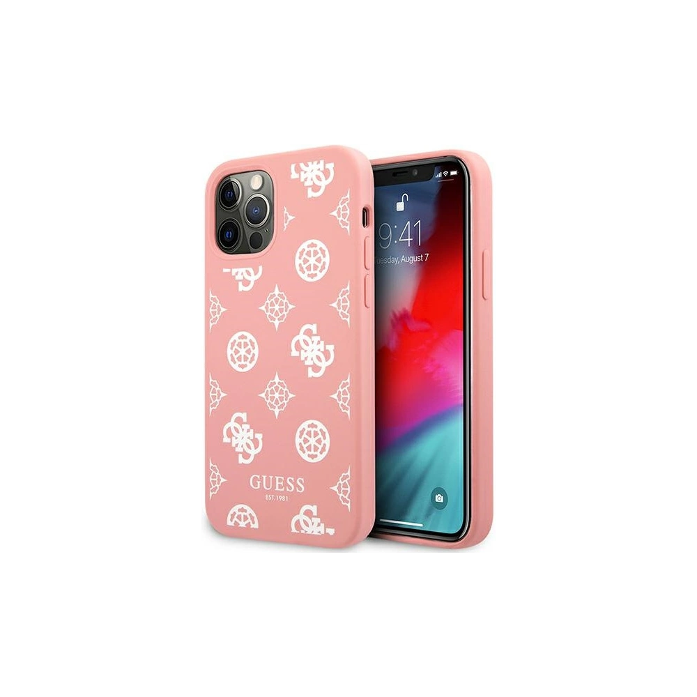 Hurtownia GSM - Etui Guess GUHCP12MLSPEWPI Apple iPhone 12/12 Pro różowy/pink hard case Peony Collection - GUE1036PNK - {ean13} - Hurt
