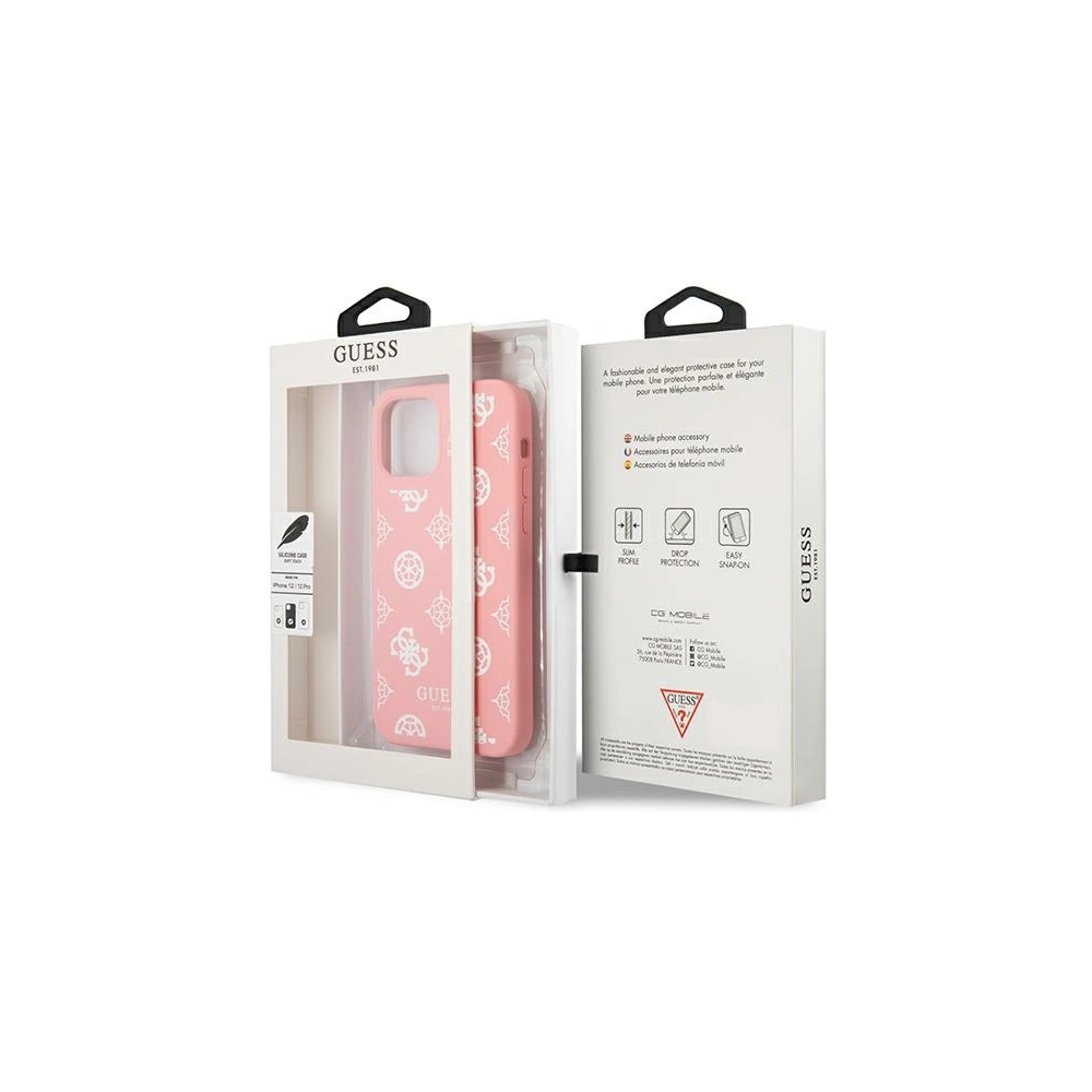 Hurtownia GSM - Etui Guess GUHCP12MLSPEWPI Apple iPhone 12/12 Pro różowy/pink hard case Peony Collection - GUE1036PNK - {ean13} - Hurt