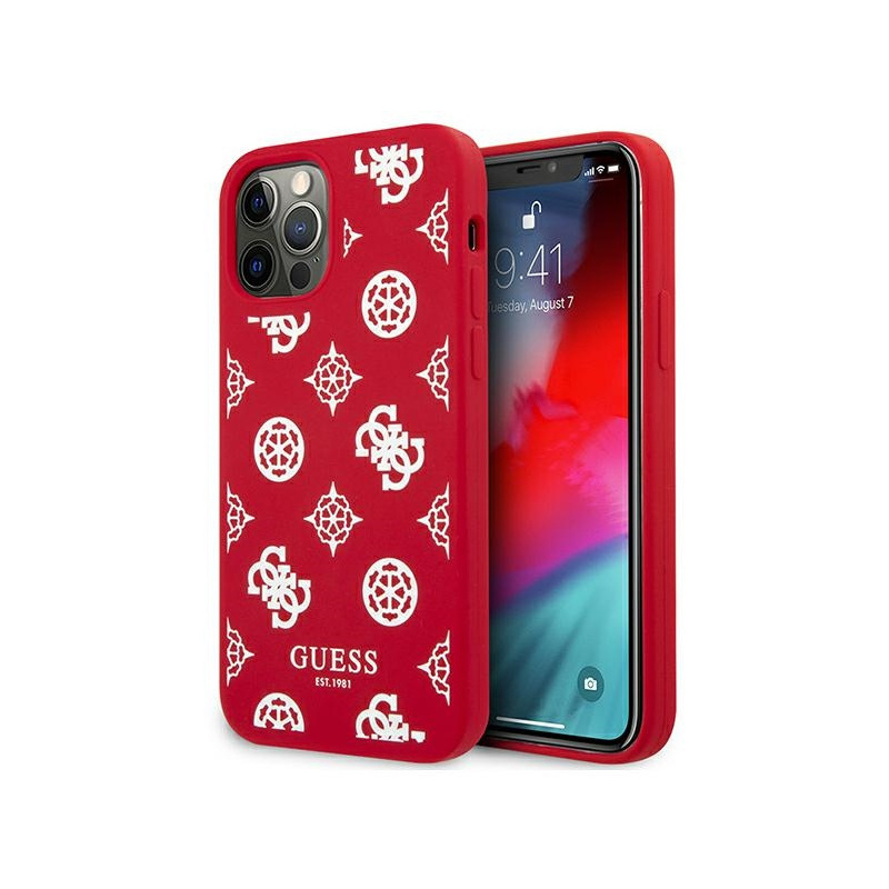 Guess Distributor - 3666339004002 - GUE1037RED - Guess GUHCP12MLSPEWRE Apple iPhone 12/12 Pro red hard case Peony Collection - B2B homescreen