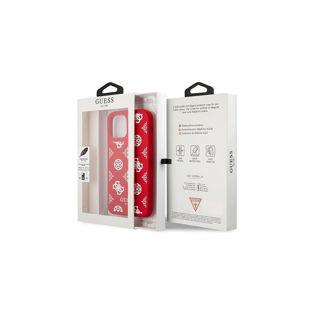 Hurtownia GSM - Etui Guess GUHCP12MLSPEWRE Apple iPhone 12/12 Pro czerwony/red hard case Peony Collection - GUE1037RED - {ean13} - Hurt
