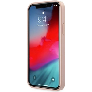 Etui Guess GUHCP12MSA4GGPI Apple iPhone 12/12 Pro różowy/pink hardcase Saffiano 4G Metal Logo