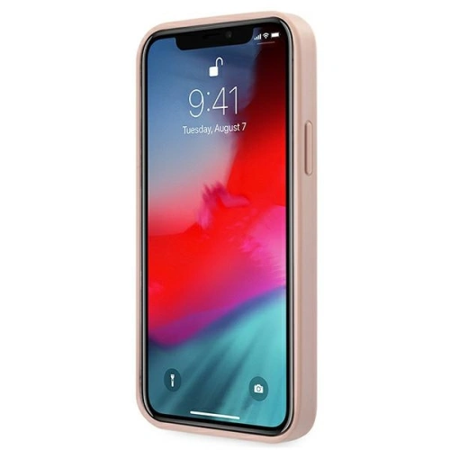 Etui Guess GUHCP12MSA4GGPI Apple iPhone 12/12 Pro różowy/pink hardcase Saffiano 4G Metal Logo