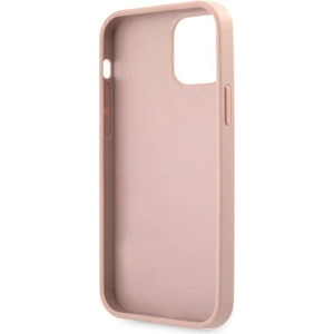 Etui Guess GUHCP12MSA4GGPI Apple iPhone 12/12 Pro różowy/pink hardcase Saffiano 4G Metal Logo