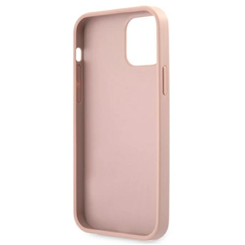 Etui Guess GUHCP12MSA4GGPI Apple iPhone 12/12 Pro różowy/pink hardcase Saffiano 4G Metal Logo