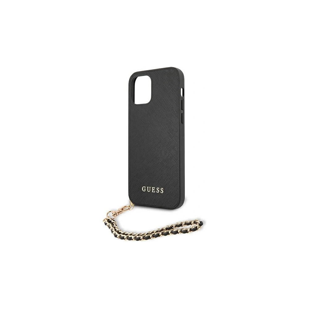 Hurtownia GSM - Etui Guess GUHCP12MSASGBK Apple iPhone 12/12 Pro czarny/black hardcase Saffiano Chain - GUE1044BLK - {ean13} - Hurt