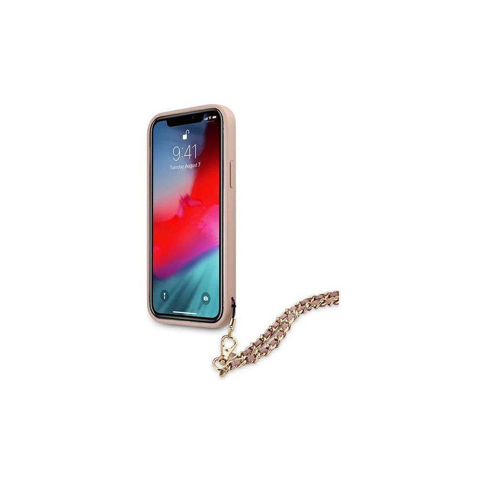 Hurtownia GSM - Etui Guess GUHCP12MSASGPI Apple iPhone 12/12 Pro różowy/pink hardcase Saffiano Chain - GUE1045PNK - {ean13} - Hurt