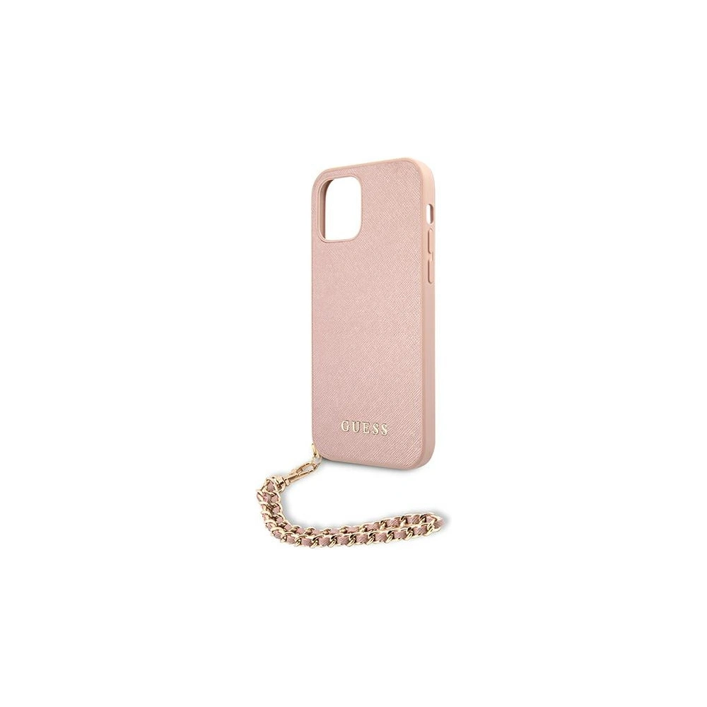Hurtownia GSM - Etui Guess GUHCP12MSASGPI Apple iPhone 12/12 Pro růžový/pink hardcase Saffiano Chain - GUE1045PNK - {ean13} - Hurt