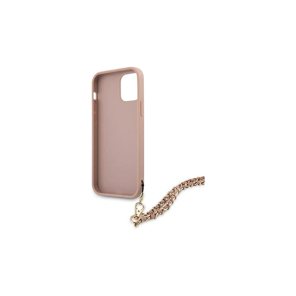 Hurtownia GSM - Etui Guess GUHCP12MSASGPI Apple iPhone 12/12 Pro różowy/pink hardcase Saffiano Chain - GUE1045PNK - {ean13} - Hurt