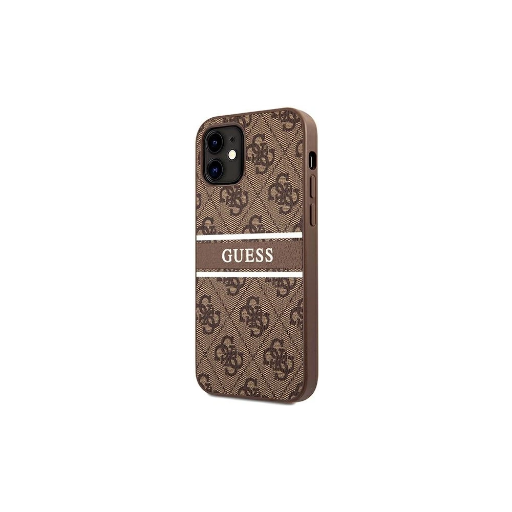 Hurtownia GSM - Etui Guess GUHCP12S4GDBR Apple iPhone 12 mini brązowy/brown hardcase 4G Stripe - GUE1046BR - {ean13} - Hurt