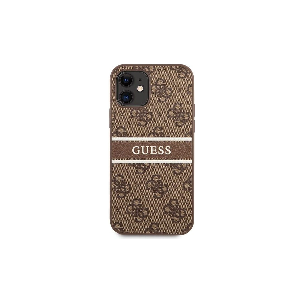 Wholesale Guess GUHCP12S4GDBR Apple iPhone 12 mini brown hardcase 4G Stripe - GUE1046BR - {ean13} - Hurt