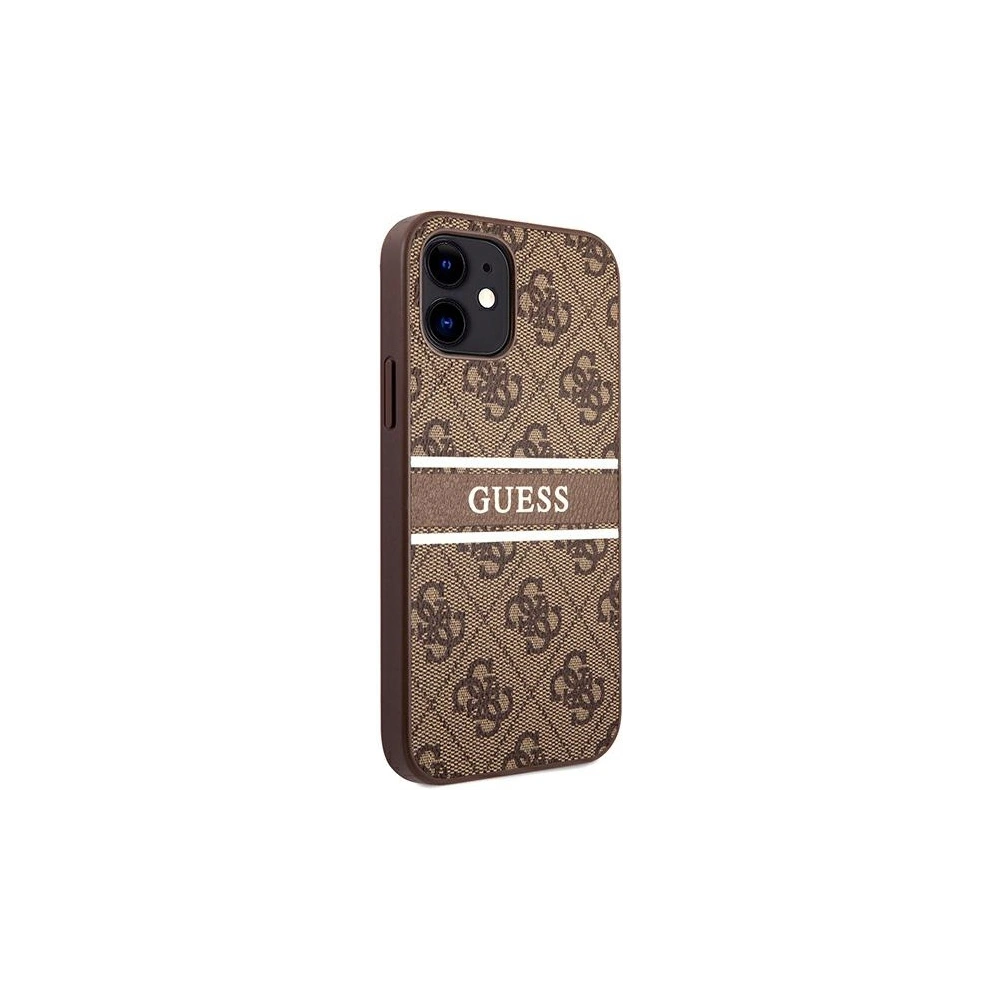 Wholesale Guess GUHCP12S4GDBR Apple iPhone 12 mini brown hardcase 4G Stripe - GUE1046BR - {ean13} - Hurt