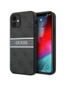 Etui Guess GUHCP12S4GDGR Apple iPhone 12 mini szary/grey hardcase 4G Stripe