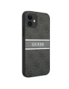 Hurtownia GSM - Etui Guess GUHCP12S4GDGR Apple iPhone 12 mini šedé/grey hardcase 4G Stripe - GUE1047GRY - {ean13} - Hurt