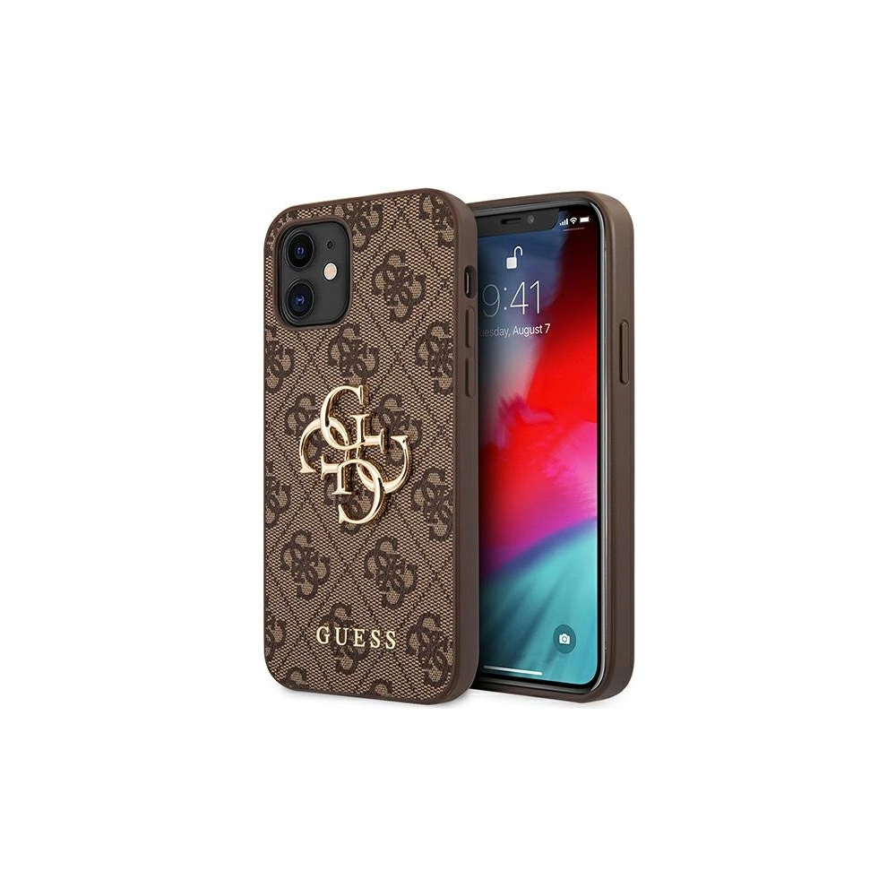 Hurtownia GSM - Etui Guess GUHCP12S4GMGBR Apple iPhone 12 mini hnědý/brown hardcase 4G Big Metal Logo - GUE1048BR - {ean13} - Hurt