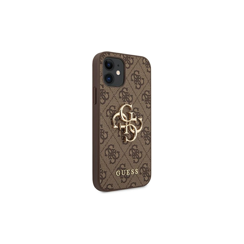 Hurtownia GSM - Etui Guess GUHCP12S4GMGBR Apple iPhone 12 mini brązowy/brown hardcase 4G Big Metal Logo - GUE1048BR - {ean13} - Hurt