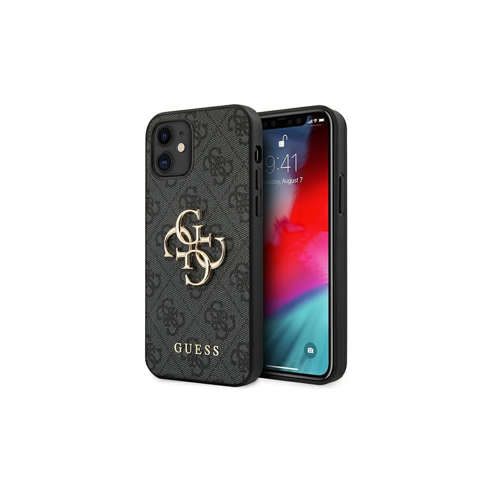 Hurtownia GSM - Etui Guess GUHCP12S4GMGGR Apple iPhone 12 mini šedý/grey hardcase 4G Big Metal Logo - GUE1049GRY - {ean13} - Hurt