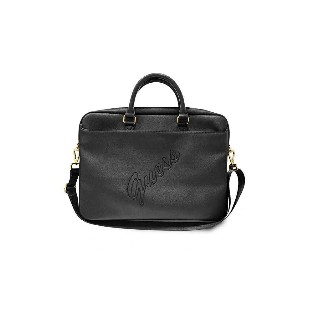 Hurtownia GSM - Torba Guess GUCB15PUSASBK 15 cali czarny/black Saffiano Script - GUE1050BLK - {ean13} - Hurt