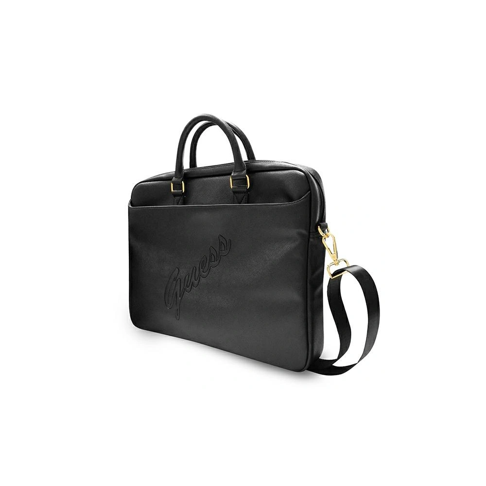 Hurtownia GSM - Torba Guess GUCB15PUSASBK 15 cali czarny/black Saffiano Script - GUE1050BLK - {ean13} - Hurt