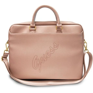 Torba Guess GUCB15PUSASPI 15 cali różowy/pink Saffiano Script