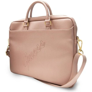 Torba Guess GUCB15PUSASPI 15 cali różowy/pink Saffiano Script