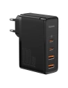 Síťová nabíječka Baseus GaN2 Pro, 2x USB + 2x USB-C, 100W, EU (černá)