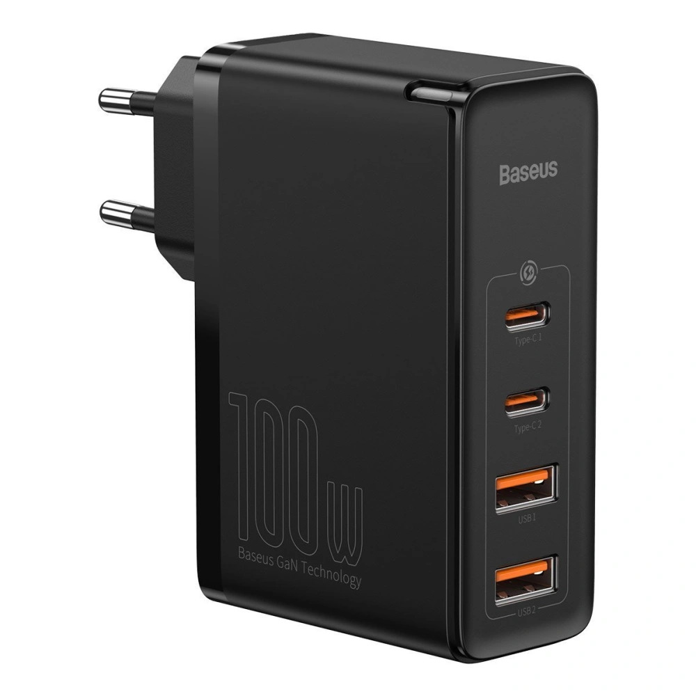 Hurtownia GSM - Síťová nabíječka Baseus GaN2 Pro, 2x USB + 2x USB-C, 100W, EU (černá) - BSU2726BLK - {ean13} - Hurt