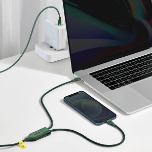 Hurtownia GSM - Kabel USB-C Baseus Flash Series 2w1 USB-C / Lightning, 100W, 1.2m (zielony) - BSU2727GRN - {ean13} - Hurt