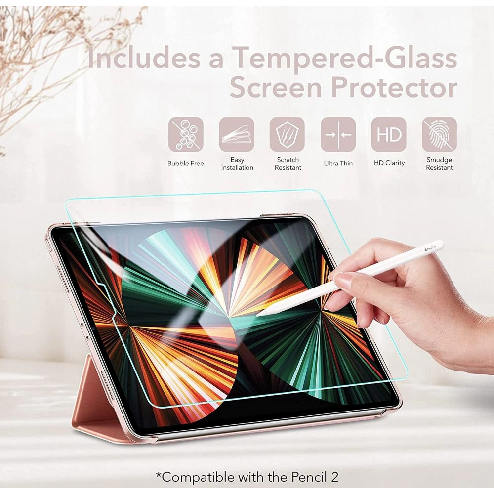 Wholesale ESR Ascend Trifold Apple iPad Pro 12.9 2021 Rose Gold - ESR347RS - {ean13} - Hurt