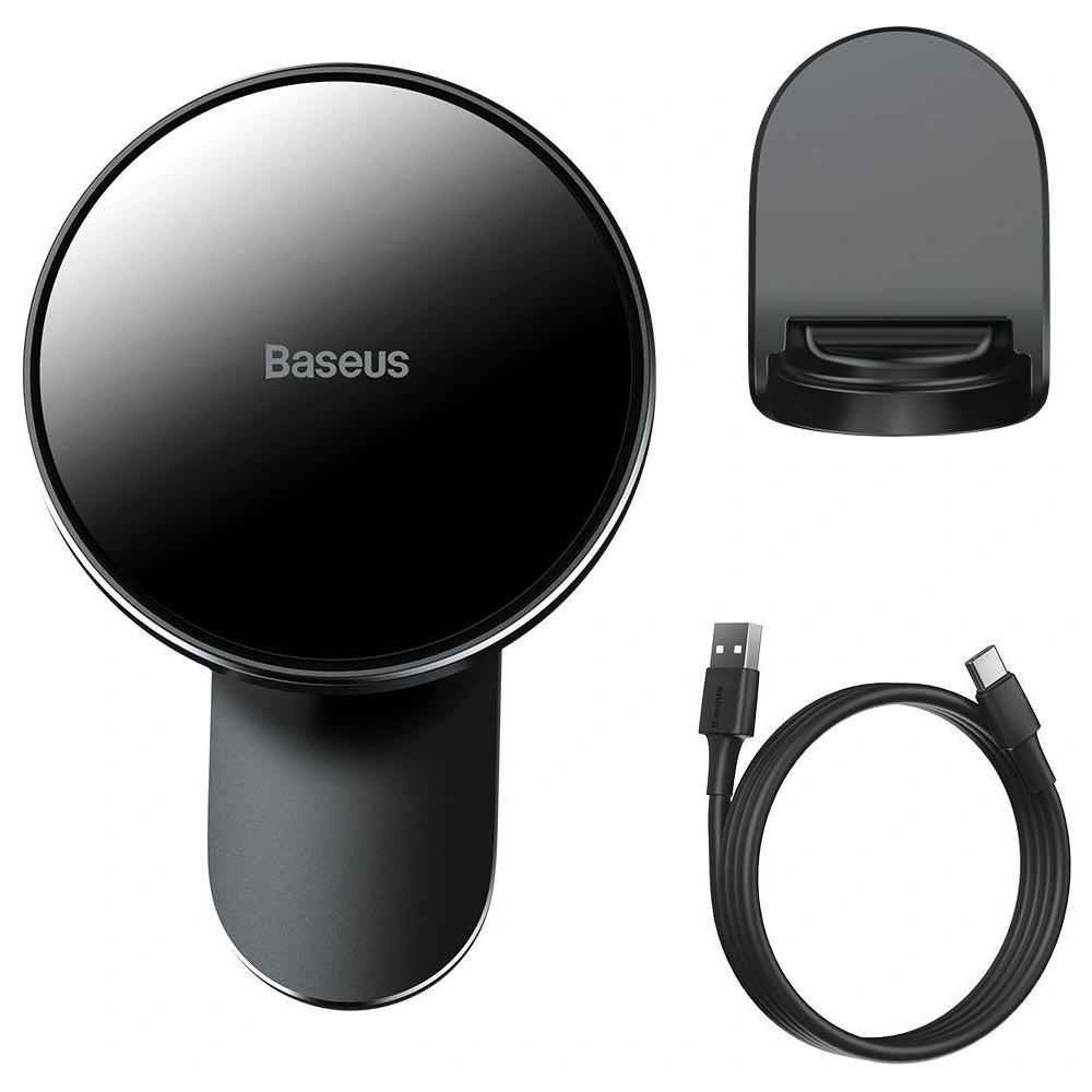 Wholesale Baseus Big Energy car mount with wireless charger 15W for iPhone 12/13 Series (Black) - BSU2764BLK - {ean13} - Hurt