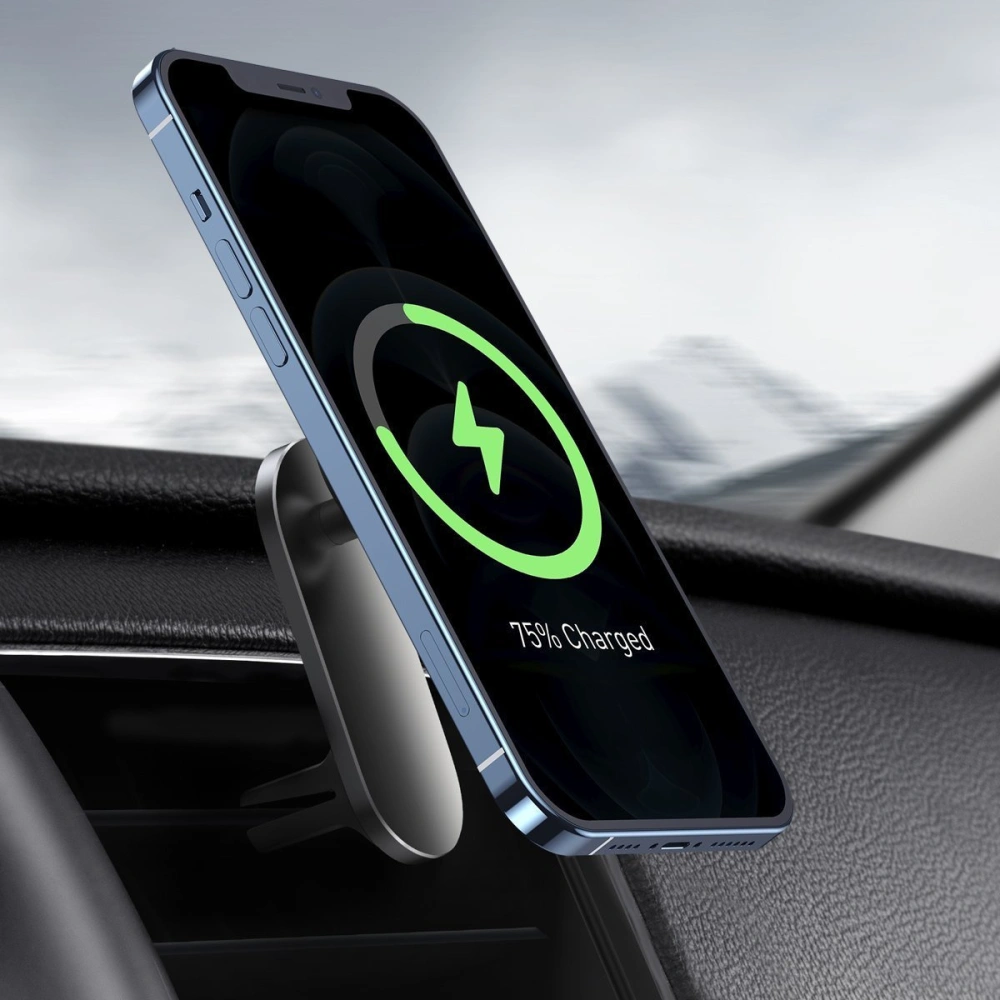Wholesale Baseus Big Energy car mount with wireless charger 15W for iPhone 12/13 Series (Black) - BSU2764BLK - {ean13} - Hurt
