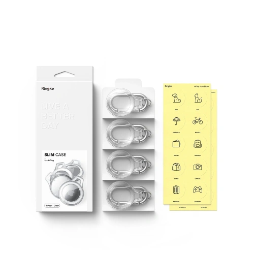 Etui Ringke Slim Apple AirTag Clear [4 PACK]
