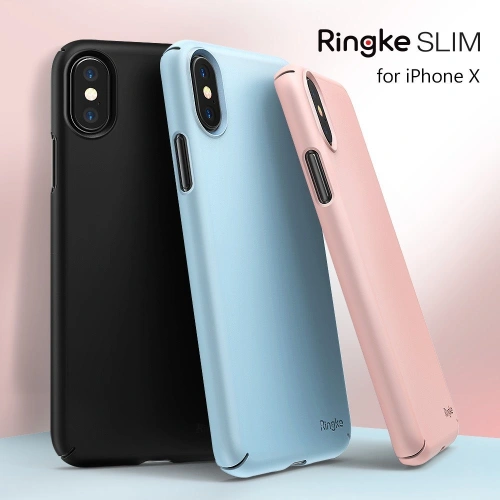 Etui Ringke Slim iPhone X Peach Pink