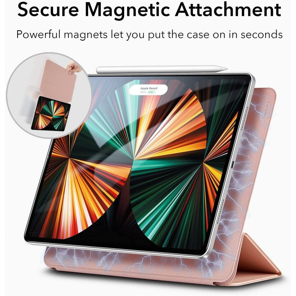 Hurtownia GSM - Etui ESR Rebound Magnetic Apple iPad Pro 12.9 2021 (5. generace) Rose Gold - ESR348RS - {ean13} - Hurt