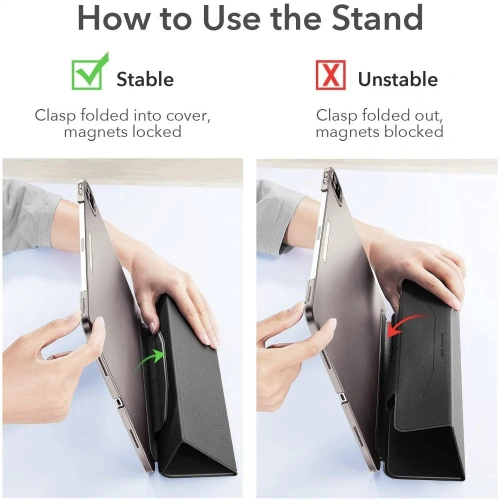 Etui ESR Ascend Trifold Apple iPad Pro 12.9 2021 (5. generacji) Jelly Black