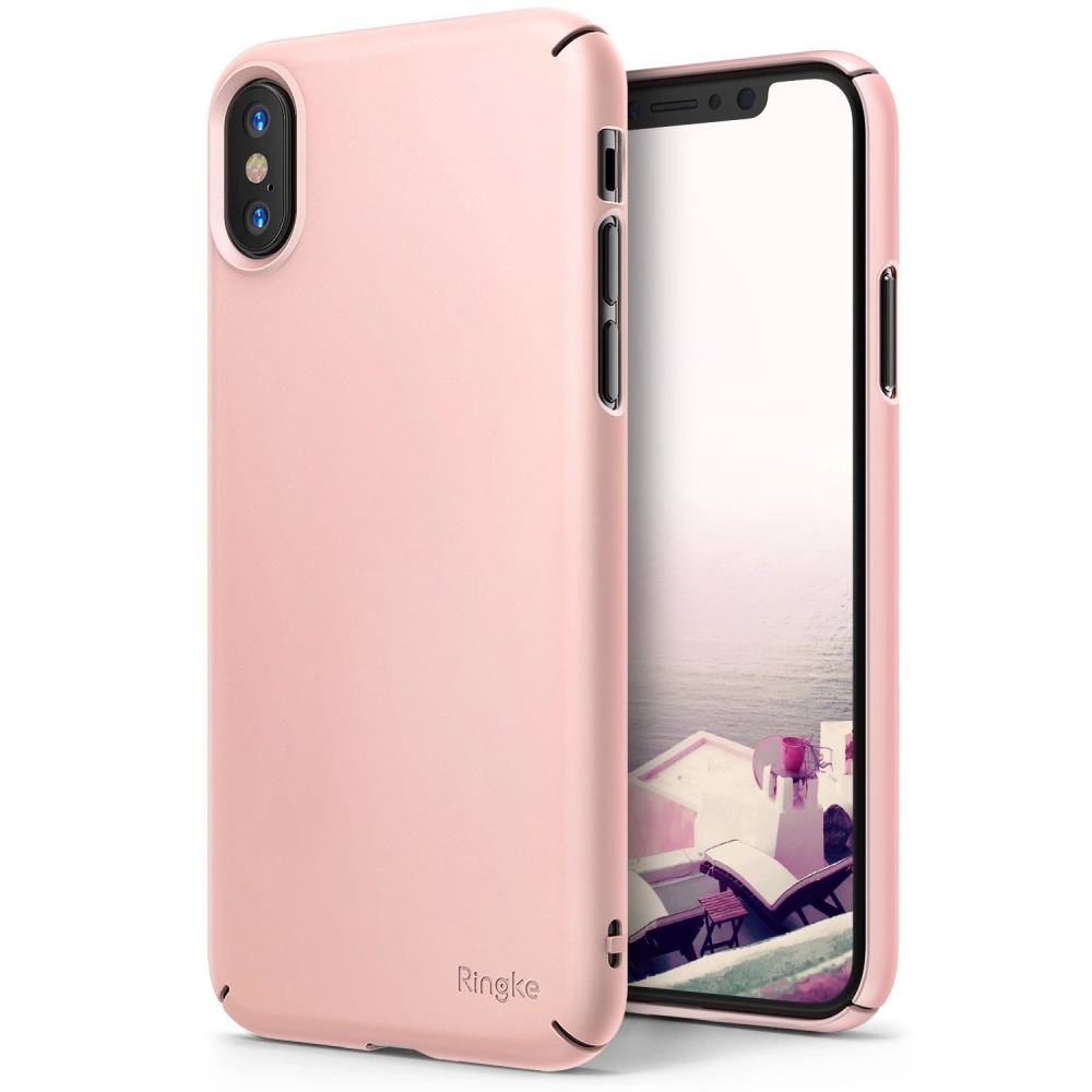 Hurtownia GSM - Etui Ringke Slim iPhone XS/X 5.8 Broskvová růžová - RGK760PNK - {ean13} - Hurt