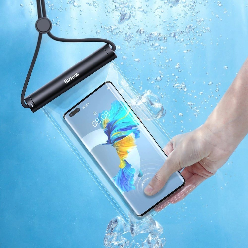Hurtownia GSM - Univerzální voděodolné pouzdro Baseus Cylinder na smartphony (černé) - BSU2767BLK - {ean13} - Hurt