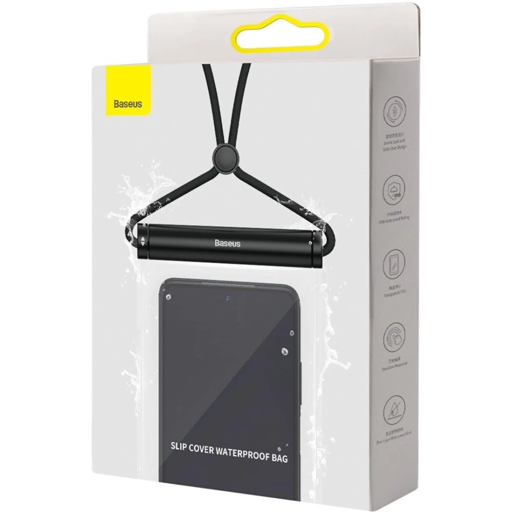 Hurtownia GSM - Univerzální voděodolné pouzdro Baseus Cylinder na smartphony (černé) - BSU2767BLK - {ean13} - Hurt
