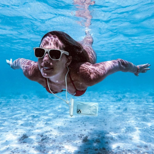 Uniwersalne etui wodoodporne Baseus Cylinder do smartfonów (białe)