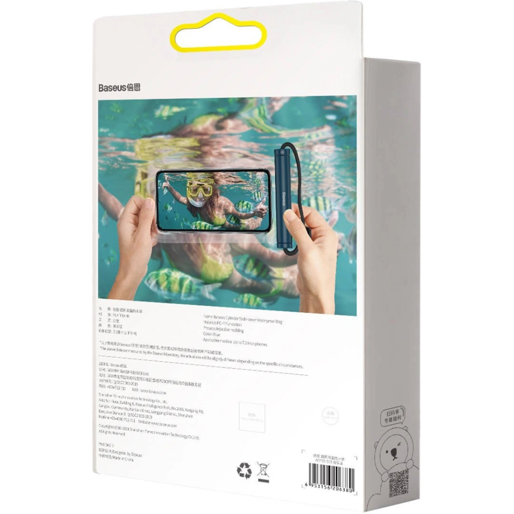 Hurtownia GSM - Univerzální vodotěsné pouzdro Baseus Cylinder na smartphony (modré) - BSU2769BLU - {ean13} - Hurt