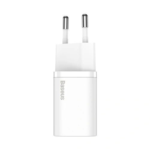 Ładowarka sieciowa Baseus Super Si Quick Charger 1C 25W z przewodem USB-C do USB-C 1m (biała)