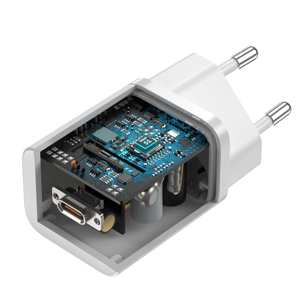 Hurtownia GSM - Ładowarka sieciowa Baseus Super Si Quick Charger 1C 25W z przewodem USB-C do USB-C 1m (biała) - BSU2770WHT - {ean13} - Hurt