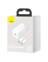 Hurtownia GSM - Ładowarka sieciowa Baseus Super Si Quick Charger 1C 25W z przewodem USB-C do USB-C 1m (biała) - BSU2770WHT - {ean13} - Hurt