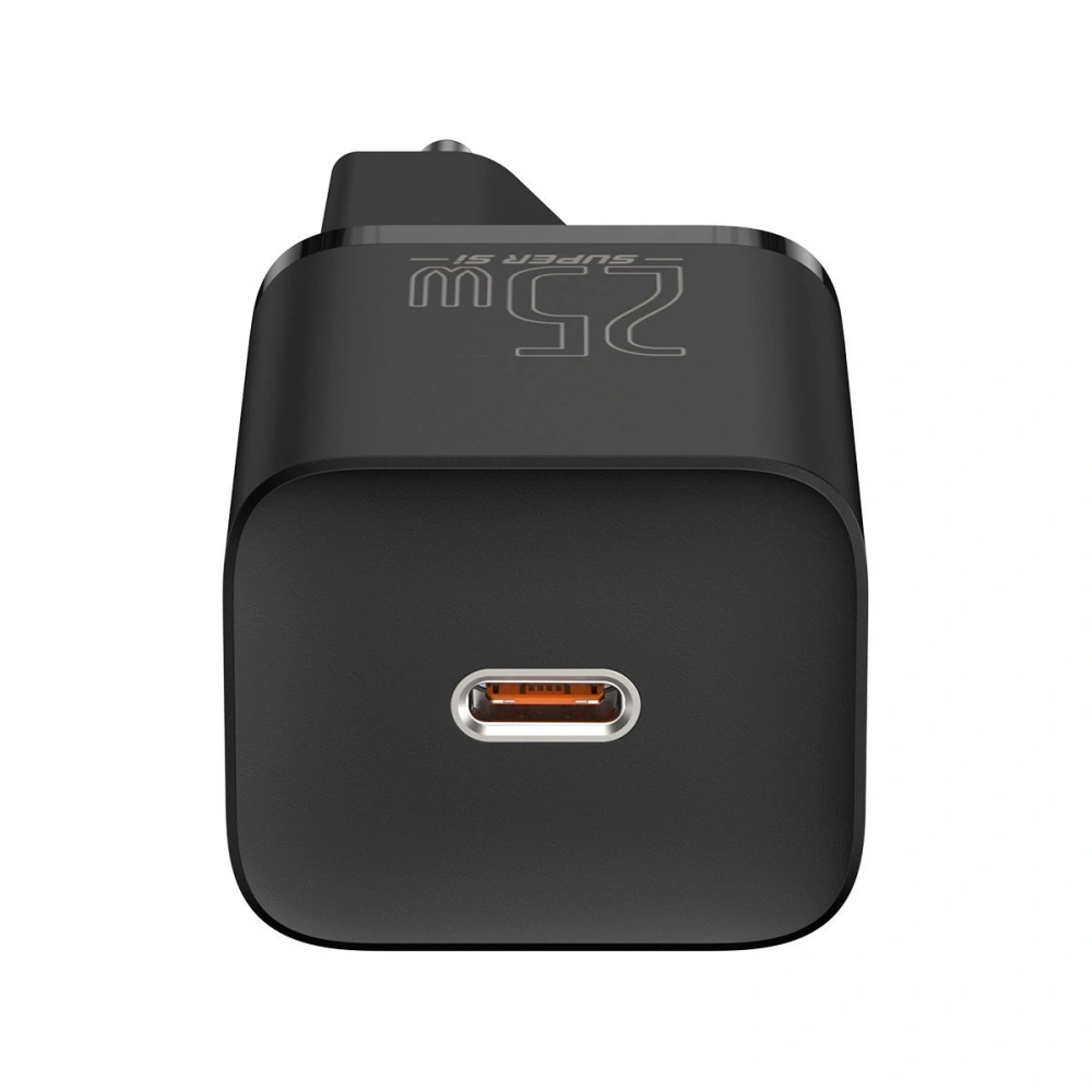 Hurtownia GSM - Síťová nabíječka Baseus Super Si Quick Charger 1C 25W s kabelem USB-C na USB-C 1m (černá) - BSU2771BLK - {ean13} - Hurt