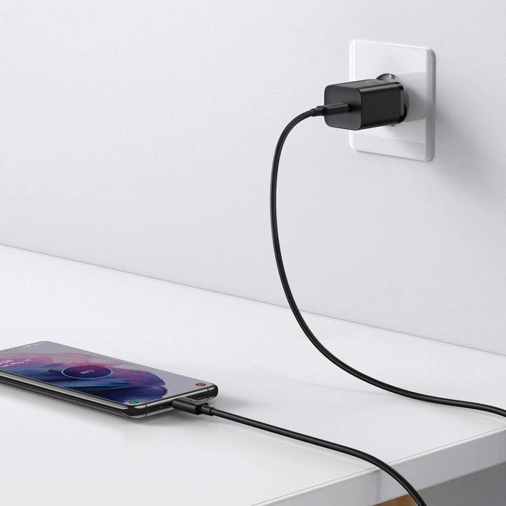 Hurtownia GSM - Ładowarka sieciowa Baseus Super Si Quick Charger 1C 25W z przewodem USB-C do USB-C 1m (czarna) - BSU2771BLK - {ean13} - Hurt