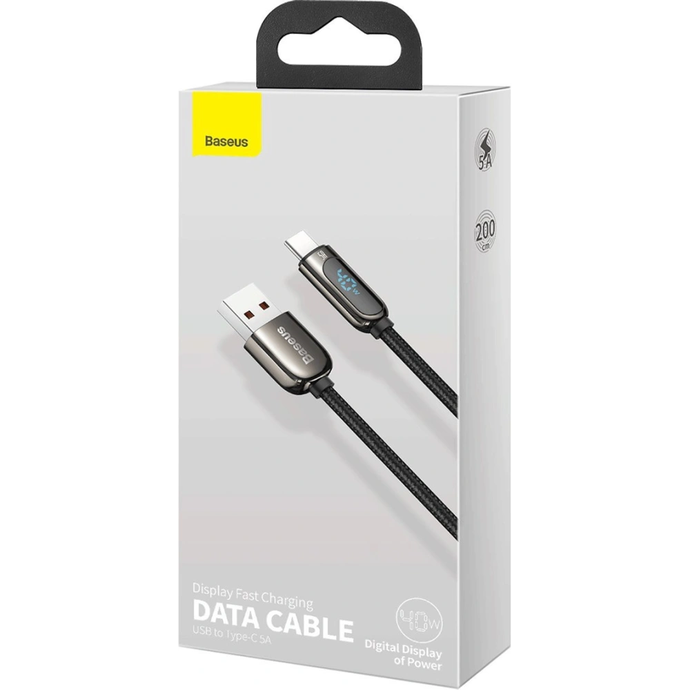 Hurtownia GSM - Kabel USB do USB-C Baseus Display, 5A, 40W, 2m (černý) - BSU2772BLK - {ean13} - Hurt